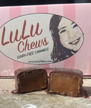 Load image into Gallery viewer, Vegan and dairy free chocolate covered coconut cream caramels, dairy-free and handmade in Baltimore
